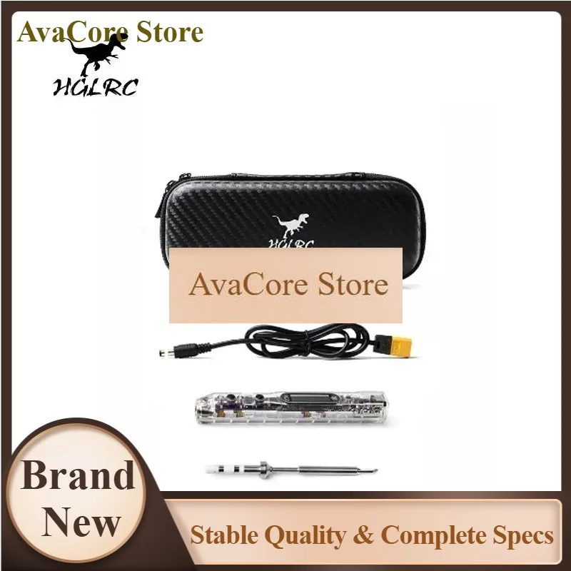 AvaCoreHGLRC RC2 Soldering Iron OLED HD Display Smart Constant Temperature Compatible With TS / T12 Soldering Lron Tips For FPV