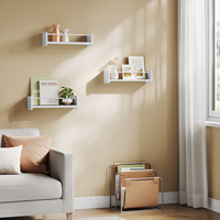 3PCS/Set DIY Floating Wall shelves Crafts Picture Magazine Photo Storage Hanging Shelf for Living Room Bedroom Office Home Decor