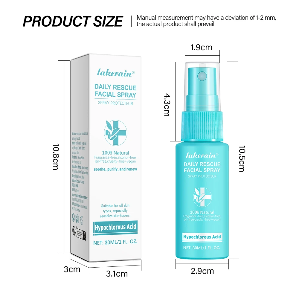 PH Balancing Toner Daily Rescue Facial Spray for Sensitive Skin Hypochlorous Acid Spray Helps Reduce Redness Breakouts Soothing - view 6
