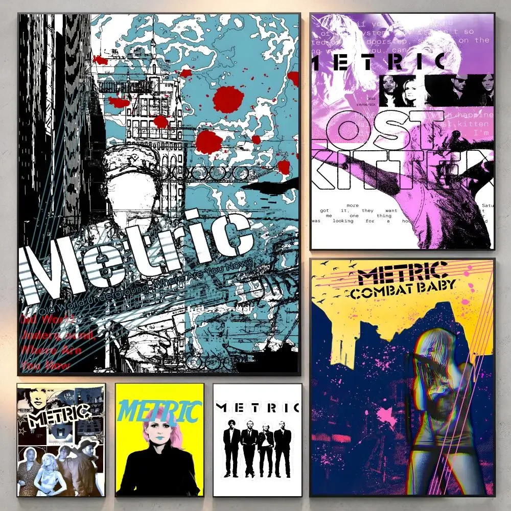 Stylish Rockband M-Metric Poster Current Style Home Wall Art & Sleek Living Space Accents