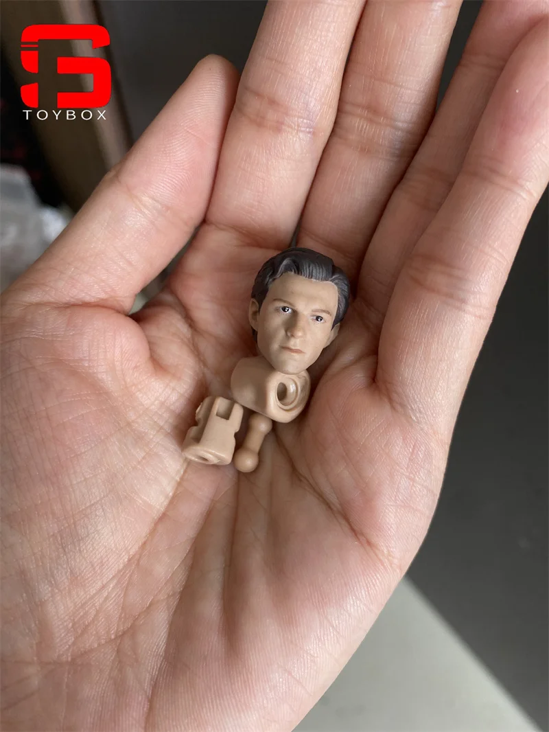1/12 Scale Tom Holland Head Sculpt PVC Male Soldier Head Carving Fit 6'' SHF Action Figure Body Dolls