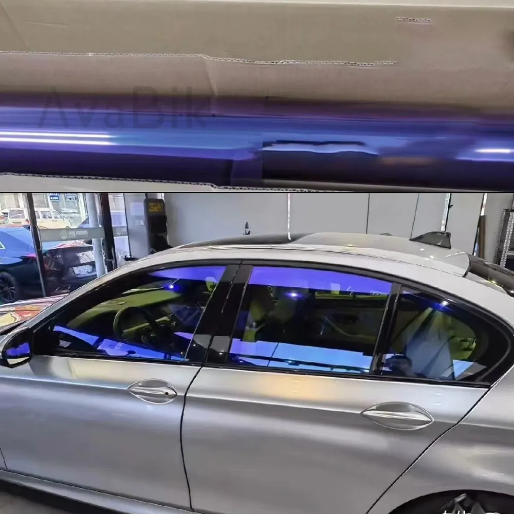 VLT80 % Blau Lila Chamäleon Seite Windschutzscheibe Solar Tönung Selbstklebende Glas Sonnenschutz Film Auto Folien Sonnenschein Schutz Aufkleber – Detail 1