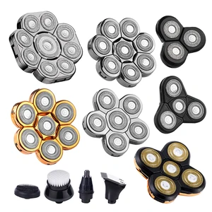 交換可能な電気シェーバーヘッドアンドノーズトリマーヘアクリッパーヘッドスペア3D 4D 5D 6D 7D 8D 9Dフローティングカッターカミソリのひげヘッド 10ベストセールスブラウンハンドブレンダー-10