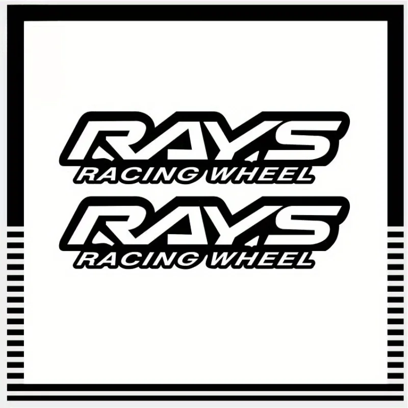 2PCS/SET RAYS Racing Wheel Logo Sticker Set for Car Laptop Phone Case Tuning Enthusiast Gift Sticker