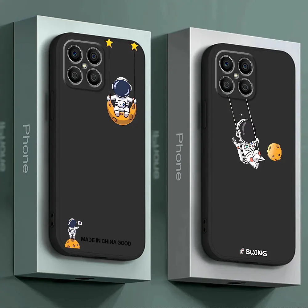 Capa Coque Space Star Astronaut Case for Honor 70 X8a Magic5 Lite X6a X8 X7 90 Pro X9a X6 8X Magic5 Cover Black Soft