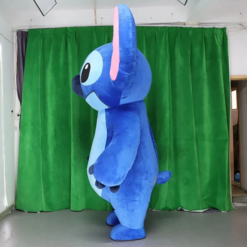 Stitch cosplay trajes inflável bonito mascote cristal super macio tecido shopping exposição em quadrinhos boneca roupas