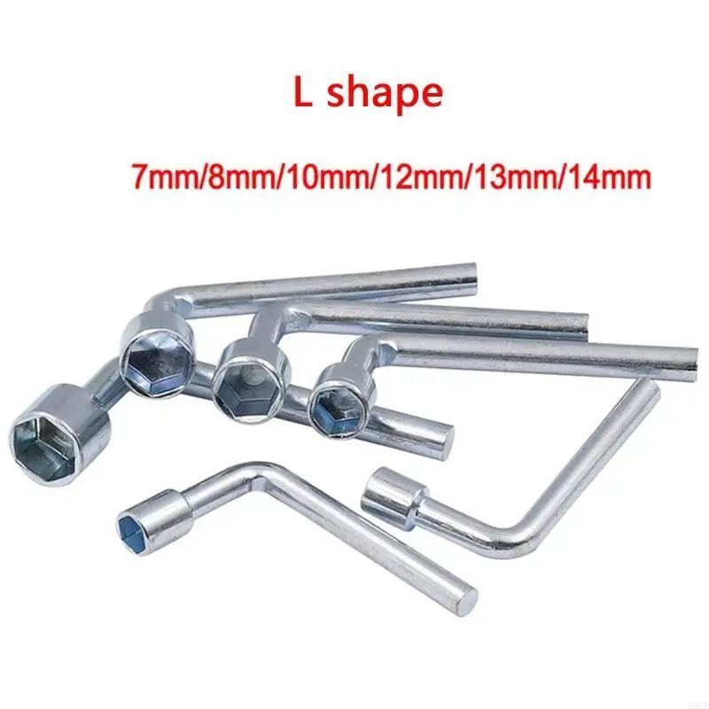 Zinc Coated Socket Wrench Metric L Shaped Angled Socket Wrench 6 Sizes N2UD