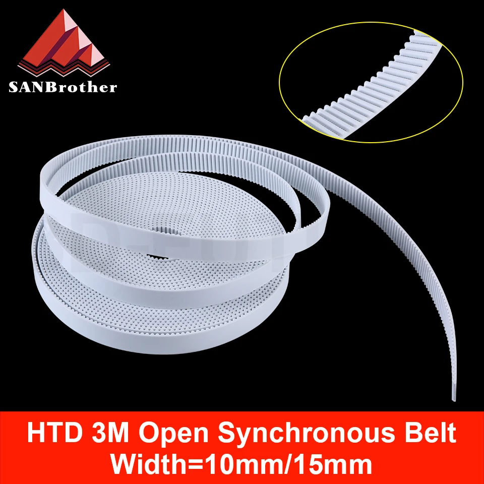 

HTD 3M PU Open Timing Belt Transmission Synchronous 3M Polyurethane stee Belt For CO2 Laser Engraving Cutting Machine motor belt