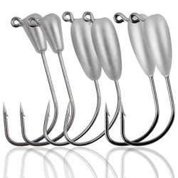 4/6/12Pcs Jig Heads Fishing Hooks Tube bait jighead Worm lure Fishhooks for Bass Crappie Salmon Fishing jig 1/8oz 1/4oz 3/8oz