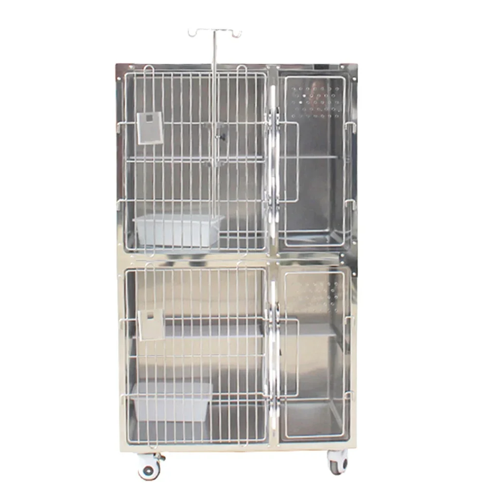 

Leshypet Animal Stainless Steel Vet pet Dog Cage Kennel cages Clinic Luxury Veterinary Heavy Duty Modular Breeding cage