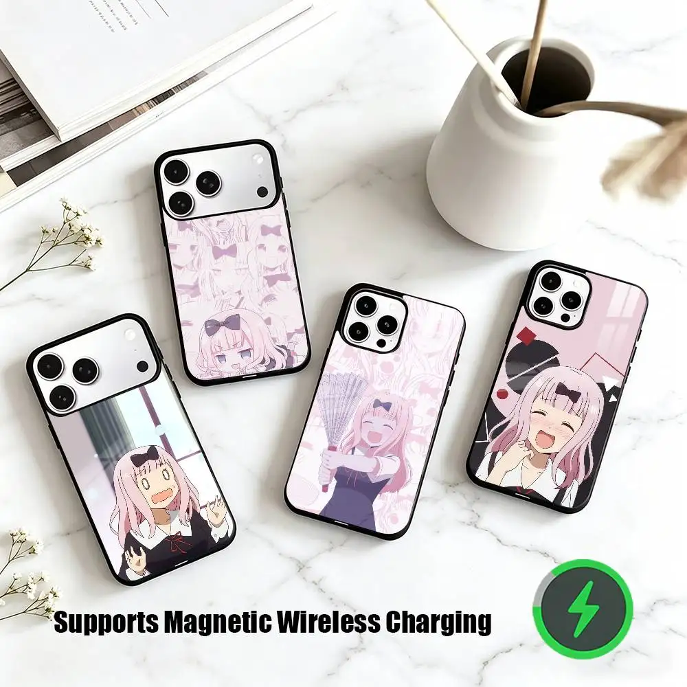 

C-Chika Fujiwara Anime Print Phone Case For iPhone17,16,15,14,13,12,11 Plus,Pro Compatible with magnetic wireless charging
