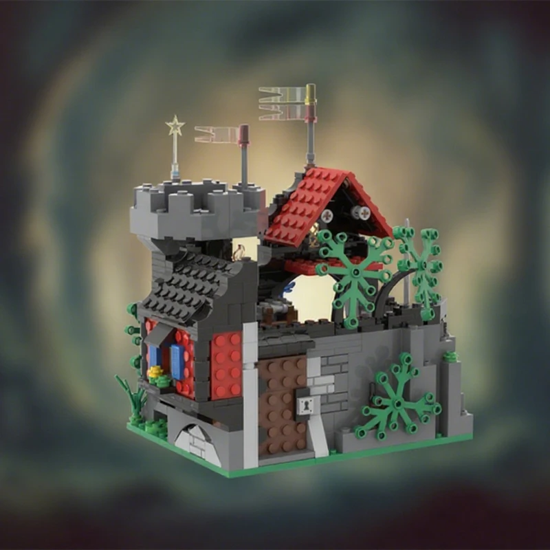 365PCS MOC Black Castle Modular DIY Creative Modle Building Blocks Educational Assembly Toys for Kids Birthday Gift