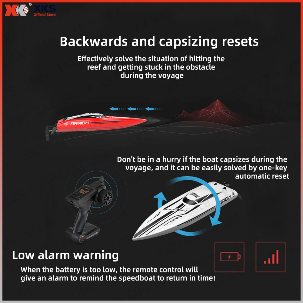 XKS Barca RC Ad Alta Velocità 55 km/h UDiRC UDI005 Impermeabile 2.4G Barca Radiocomandata Brushless RC Motoscafo Barca In Pvc Giocattoli Regalo Per I Bambini