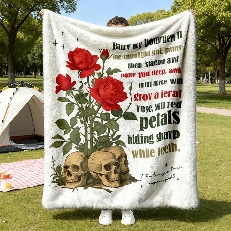Bury Our Bones in The Midnight Soil, Inspired By VE Schwab, Bookish Gift, Book Lover Gift, Comfort Cozy Blanket