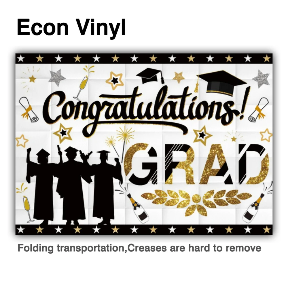 Allenjoy Congratulations Grad Gold Black Background Party Prom Masters Stars Wheat Bachelor Cap Photophone Props Backdrop