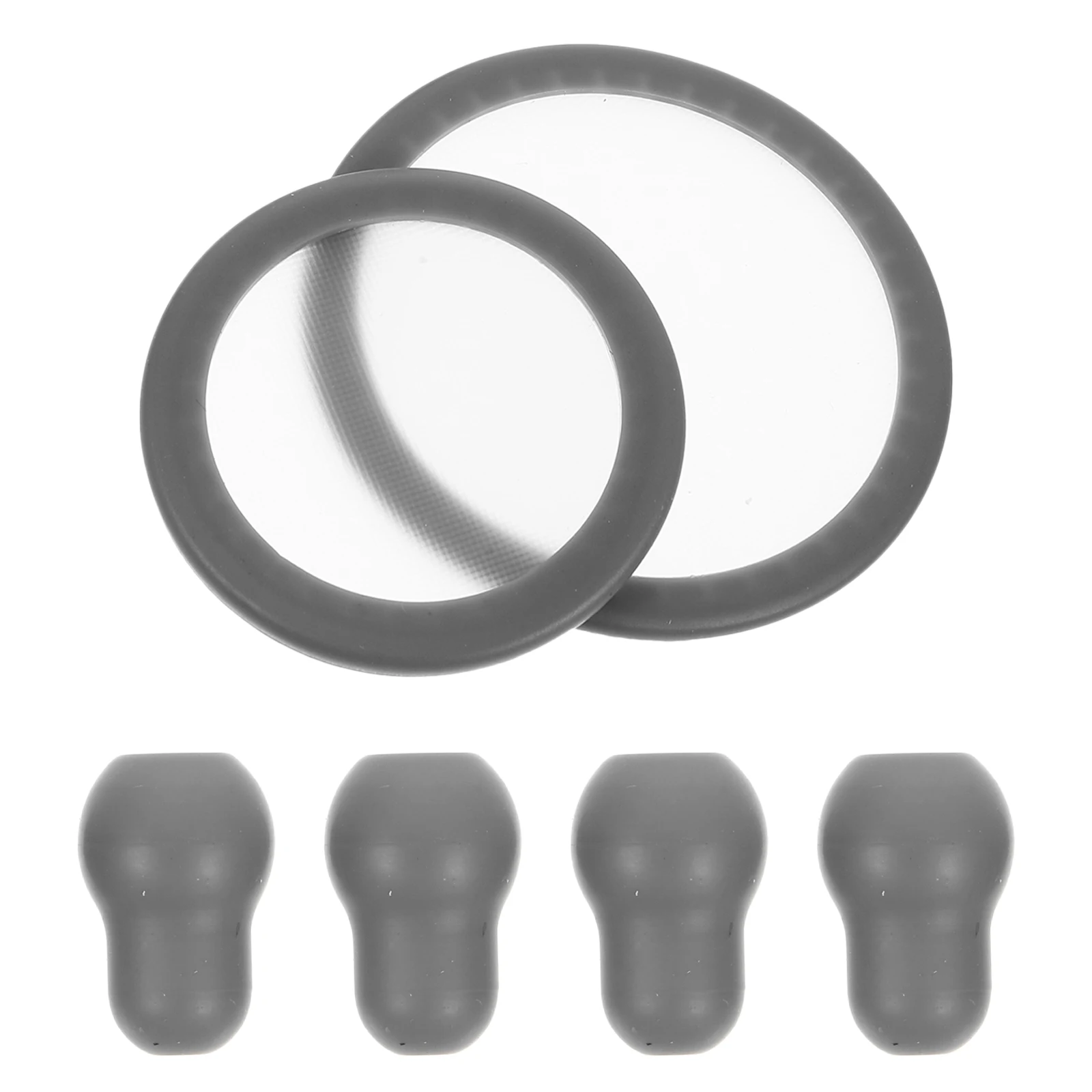 1 مجموعة سماعة الطبيب سدادة الأذن مجموعة غشاء ناعم غطاء جرس الحجاب الحاجز استبدال رمادي التدريس الطبي طقم اطفال الملحقات