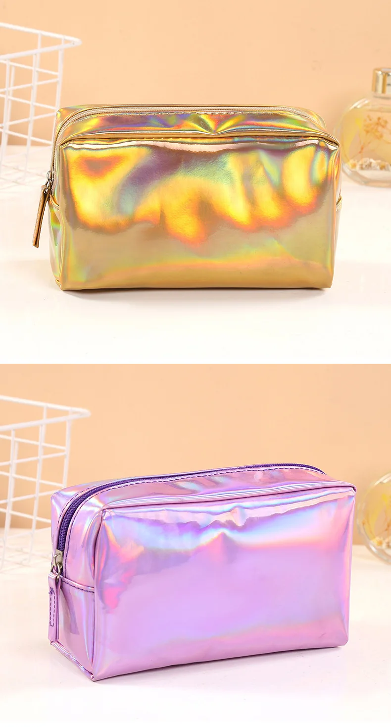 Neue Einfarbig Laser Kosmetik Tasche Ins Wind Tragbare Waschen Lagerung Tasche Make-Up Geschenk Tasche Make-Up Tasche Reise Kosmetische Veranstalter – Detail 7