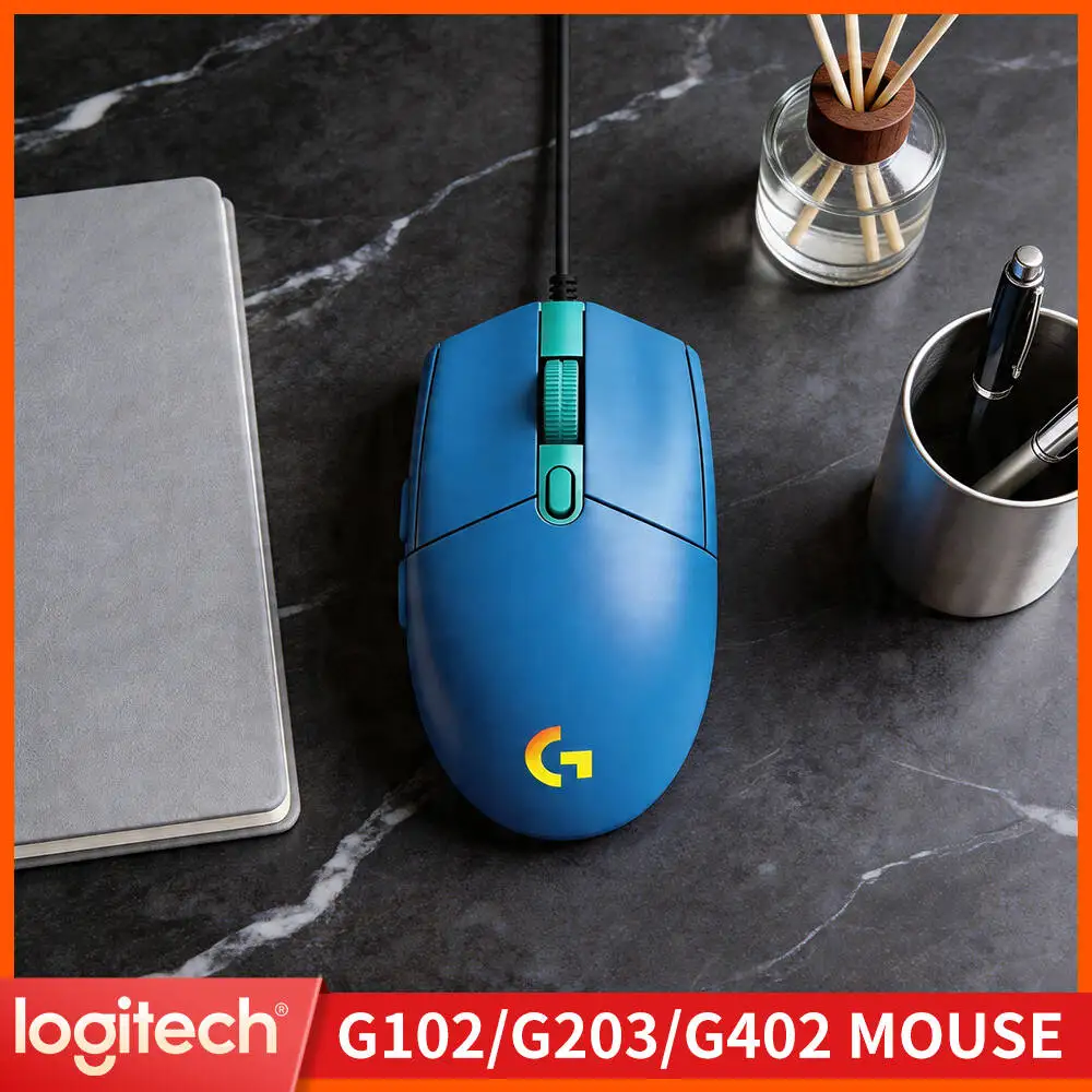 Logitech G203 Gaming Mouse 8000 DPI RGB Backlight 6 Buttons On-Board Memory 2-Year Warranty Multi-System Quick