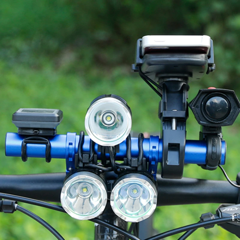 10/20/30CM Aluminum Alloy Bicycle Handlebar Extender Bike Front Light Bracket Lamp Flashlight Bracket Accessories