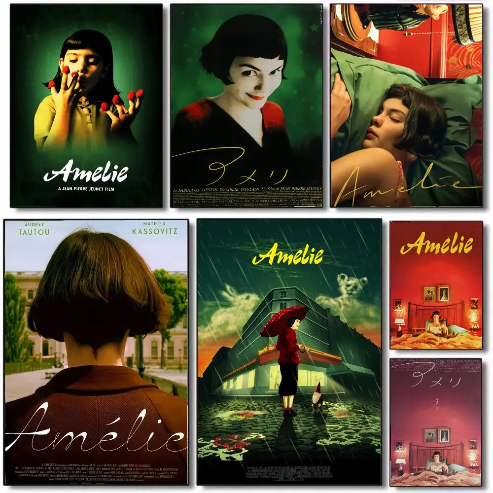 Classic Movie A-Amelie Poster Wall Art Printed Decor Sticker Stylish Home Gift for Living Room Bedroom Corridor Cafe