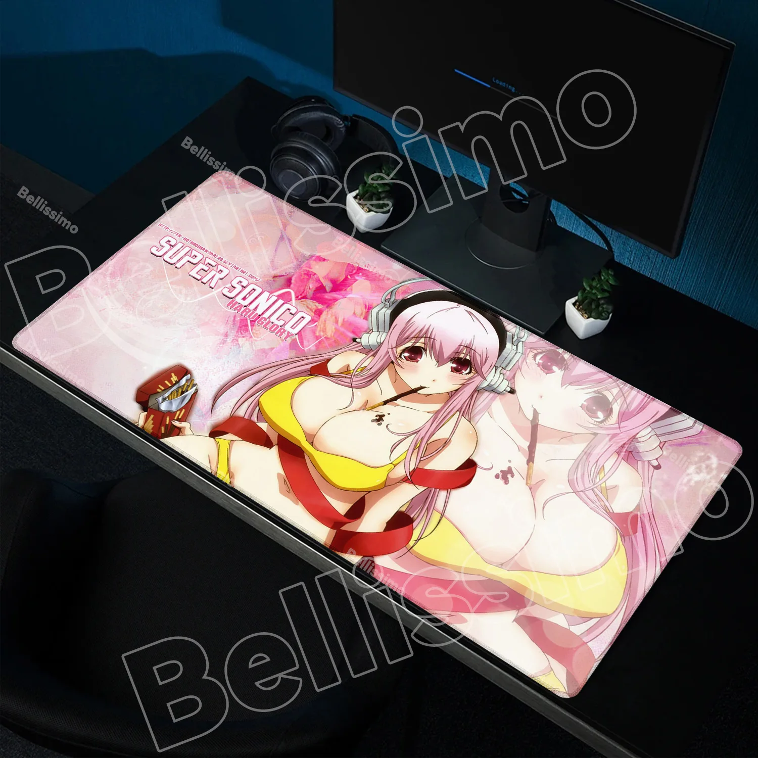 

Mouse Pad Laptop Kawaii Anime Super Sonico Decorate desktop Mousepad Gaming Keyboard Rug PC Accessory Non Slip Desk Mat Carpet