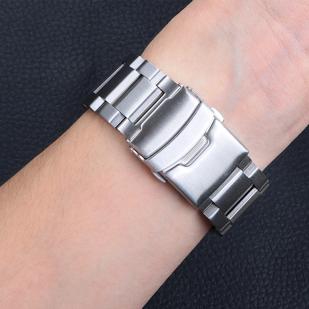 18 19 20 21 22 23 24 mm Edelstahl-Uhrenarmband für Samsung Galaxy Armband Metallarmband für Huawei GT3 Pro 46 42 mm