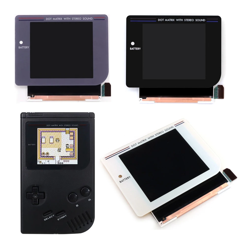 

Hispeedido GBO IPS Q5 Laminated Backlight LCD Screen OSD FRM Screen Kit For GameBoy Classic DMG GB W/Pre-solder Speaker