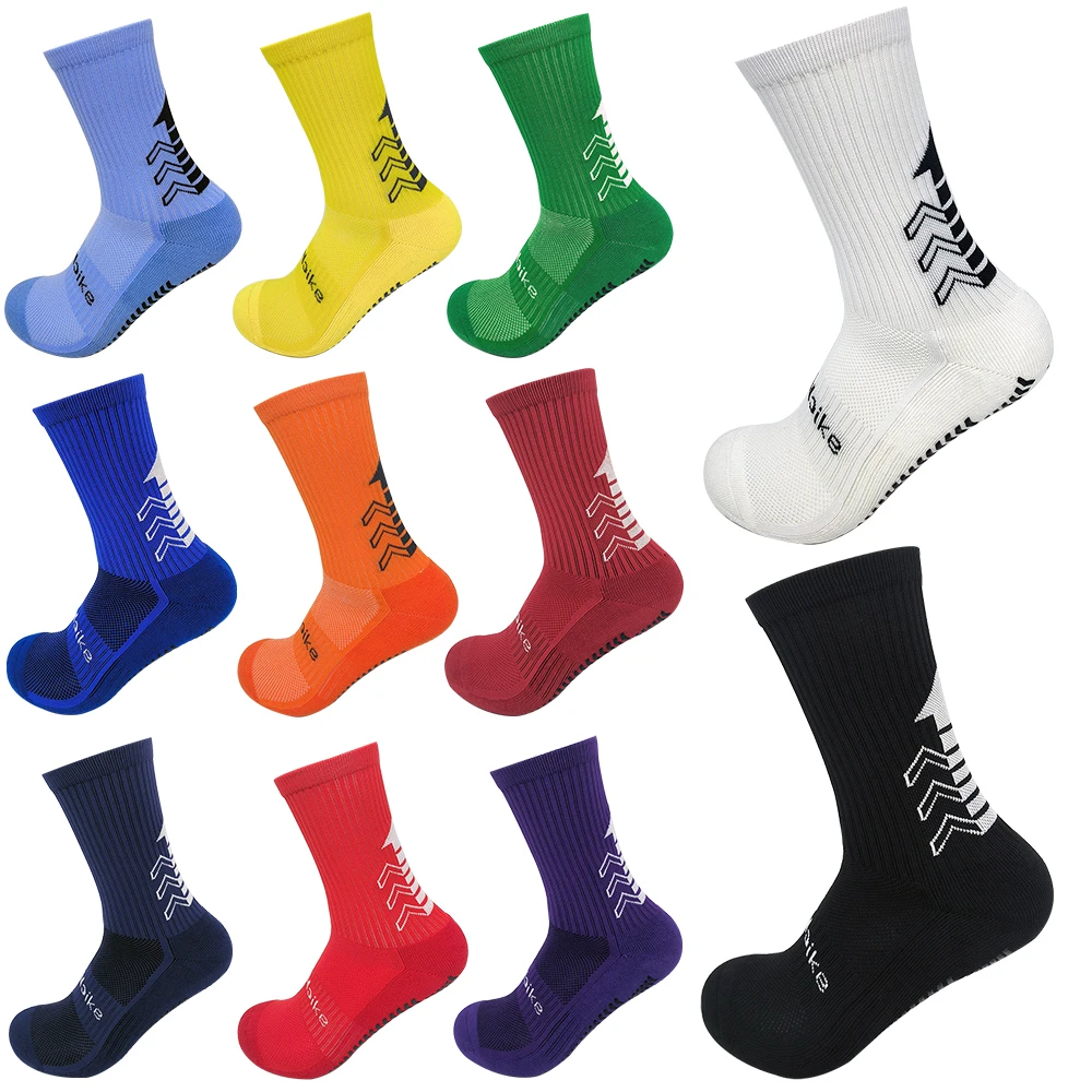 Basketball socks with thick towel bottom breathable all year round outdoor professional running mid tube soccer silicone socks