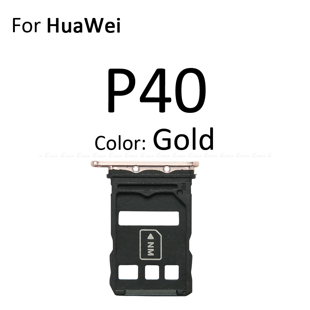 Micro SD Sim Card Tray Socket Slot Adapter Connector Reader For HuaWei P40 P40 Pro Plus Container Holder Replacement Parts