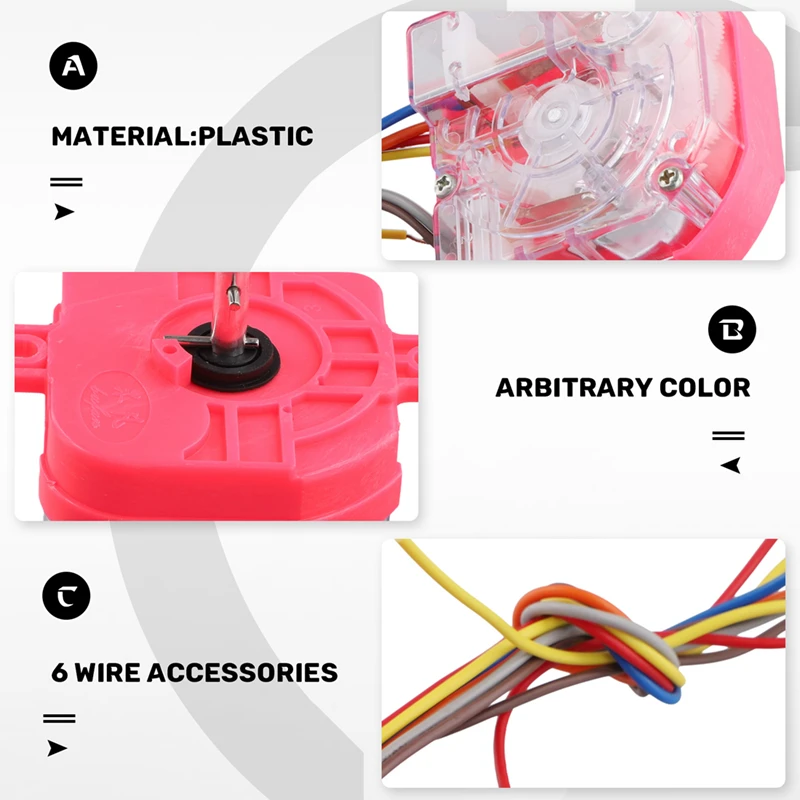 مؤقت أجزاء الغسالة العالمي مع 6 أسلاك 220 فولت 3.5 أمبير DXT15SF-G تثبيت مسافة 6.5-7.5 سم