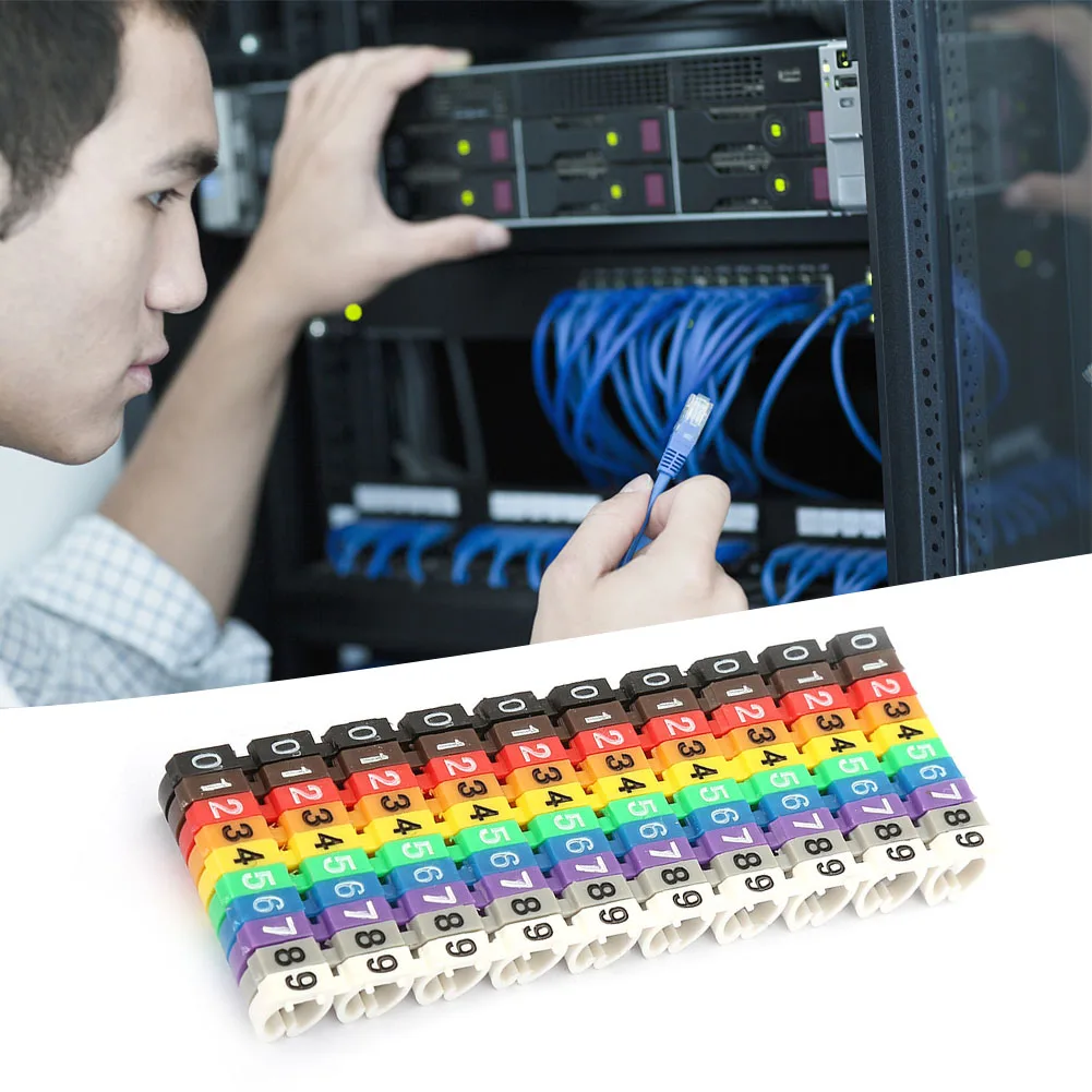 Colorful Cable Marker Digital Number Tube Wire Label Set - Easy Identification Cable Marker Tube for Home And Office Use