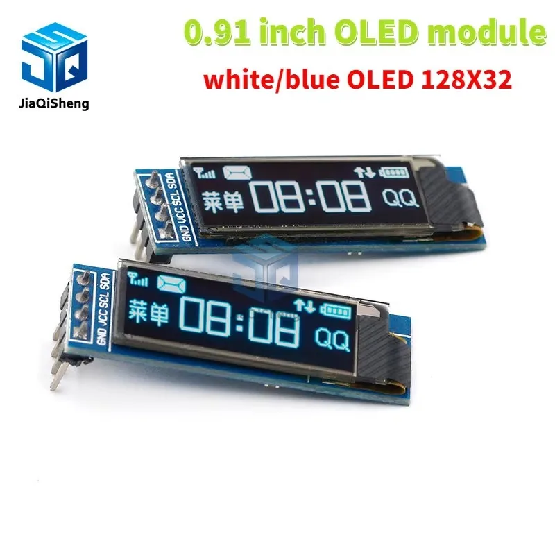 0.91 بوصة OLED وحدة 0.91 "أبيض/أزرق OLED 128X32 OLED شاشة LCD LED وحدة 0.91" IIC التواصل