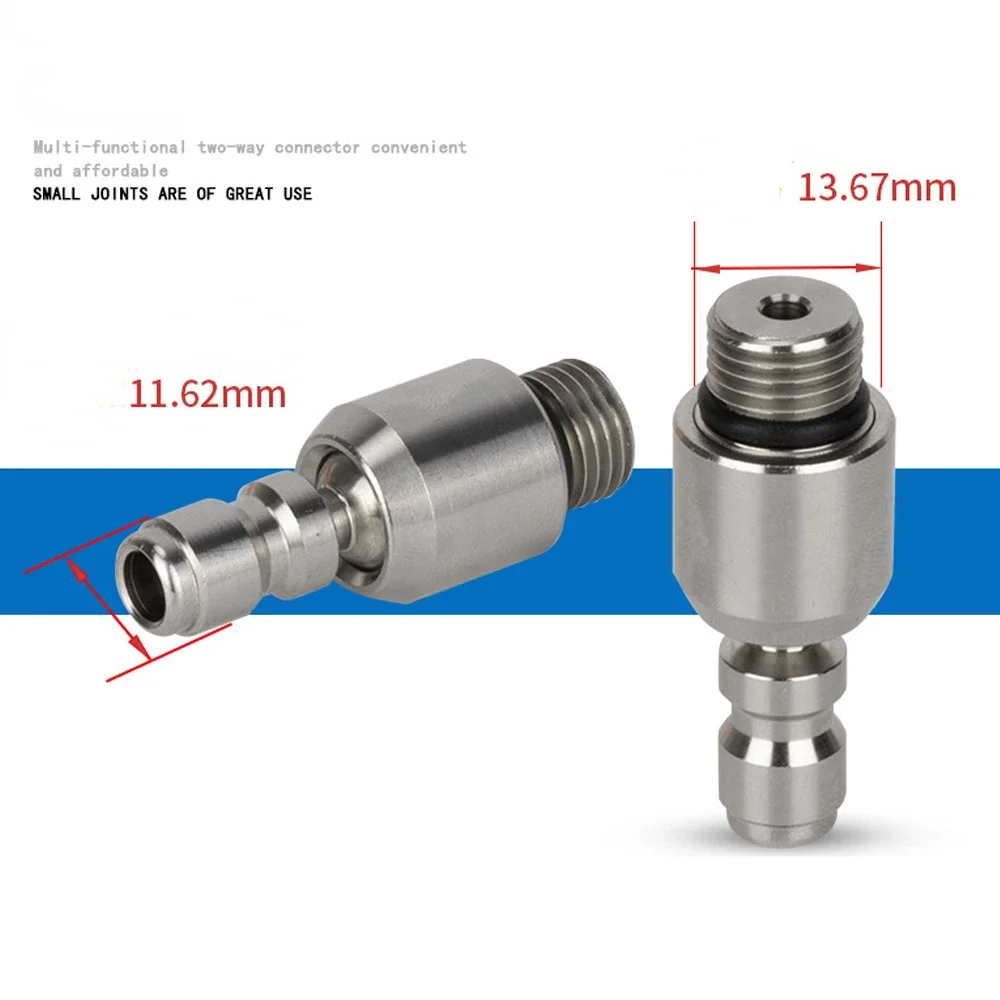 Pressure Washer Coupler 1/4 Inch Stainless Steel Quick Connect Fittings Male Female Accessories With Internal External Thread