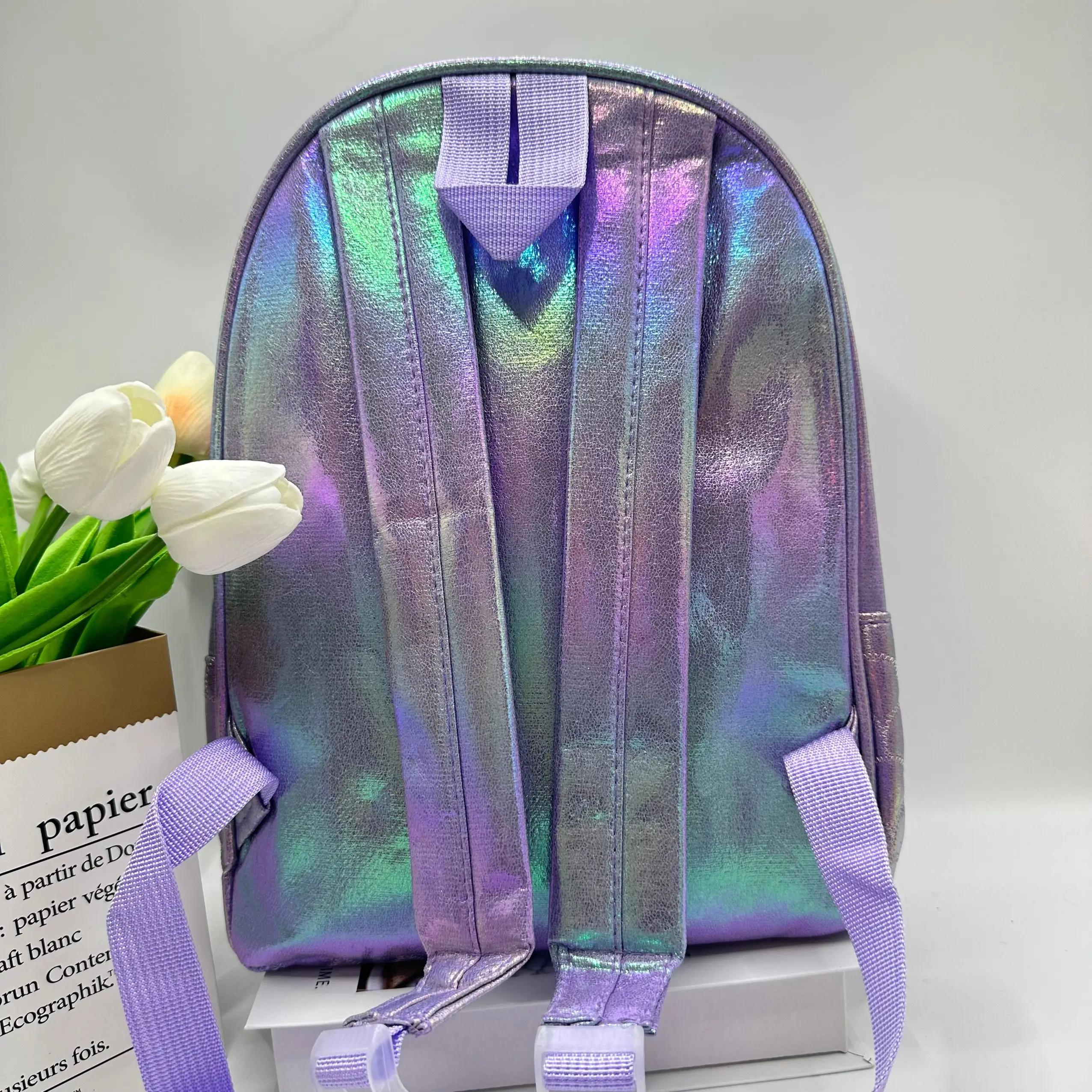 New Mermaid PU Backpack Custom Student School Bag Large Capacity Girl\'s Backpack Personalized Name Birthday Gift Bags