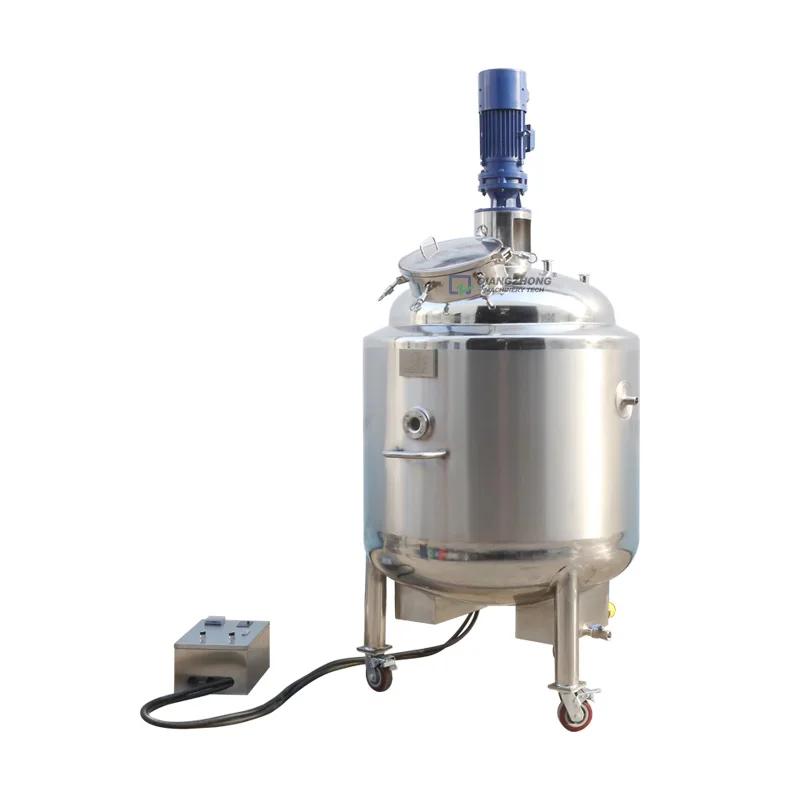 خزان خلط التدفئة الكهربائية المنظفات مع Agitator1000 لتر 600 لتر من الفولاذ المقاوم للصدأ 3 طبقات صابون شامبو سائل مغلف