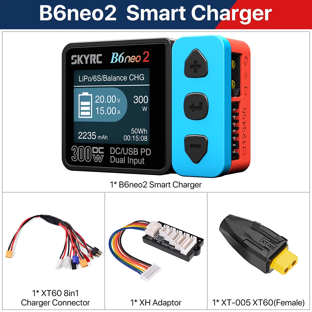 NIEUWE SKYRC B6neo 2 Smart Charger DC 300W PD 80W voor LiPo/LiFe/Lilon/LiHV/NiMH/NiCd/Pb