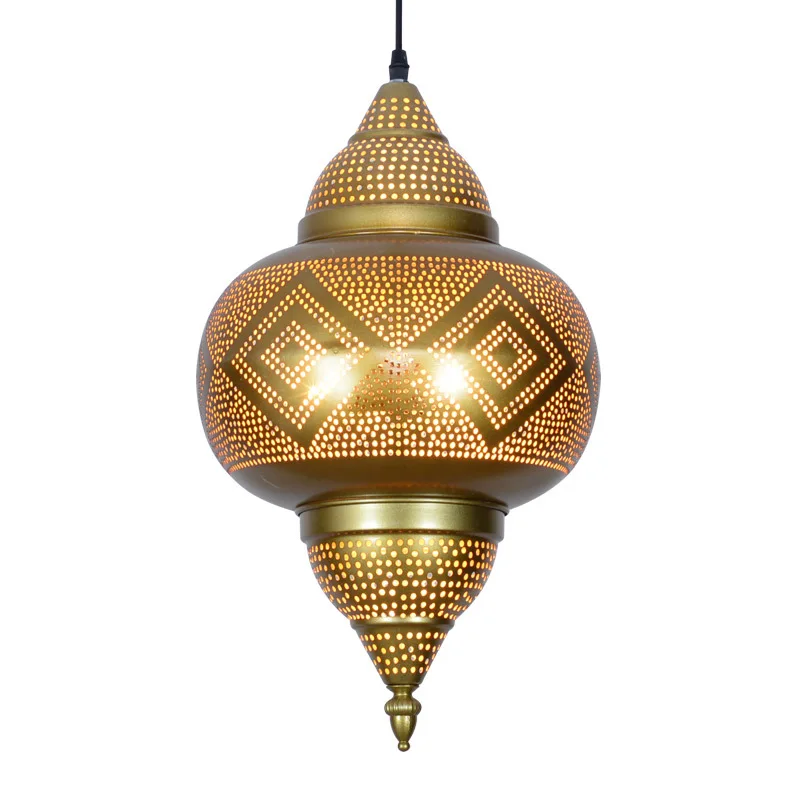 South East Asia Vintage Chandelier Arabian Style Thai Gold Art Coffee Restaurant Internet Cafe Card Block Bar Lighting