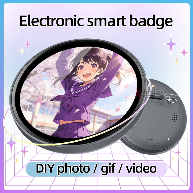 

Brand New Anime E-Badge Display Pin 1.85 Inch HD Touch Screen Button Touchscreen Photo Frame with Video Playback Dropshipping