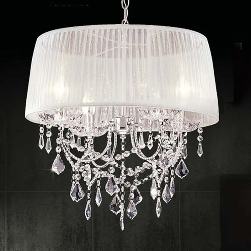 

14 Color Lampshade Chandelier Fabric Lampshade Modern Crystal Chandeliers