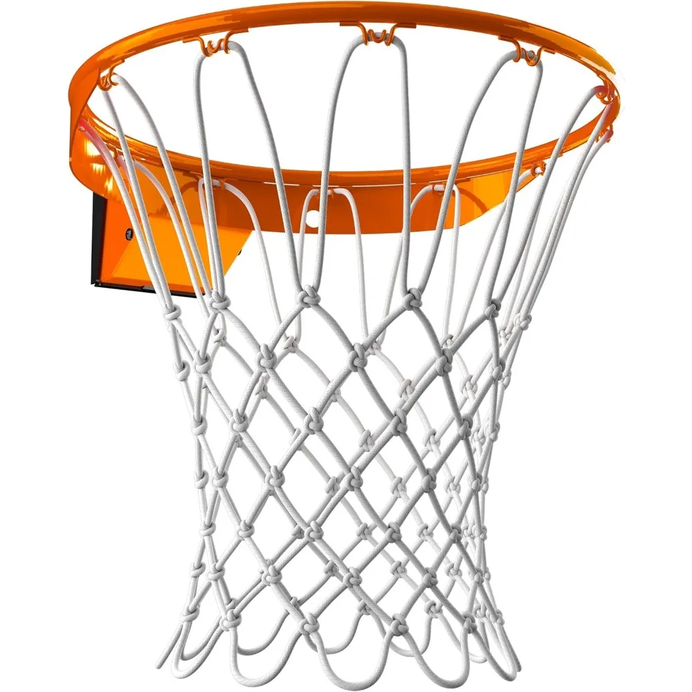 Professional 18" Steel Basketball Hoop with Net - Fixed/Breakaway Rim for Indoor & Outdoor Courts