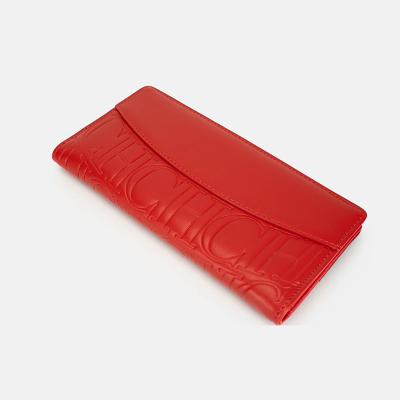 CH Red Long Wallet Large Capacity Card Holder Fashion Clutch Purse Women Daily Use Multi Card Slots image 4