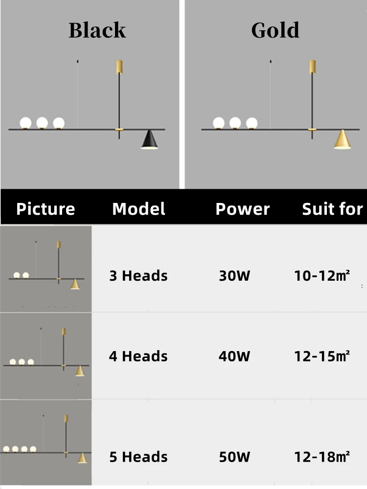 Imagem -06 - Lustres Led Minimalistas Nórdicos para Decoração de Casa Luzes Pingente de Teto Lustres Modernos para Sala de Jantar Sala de Estar Cozinha Preto