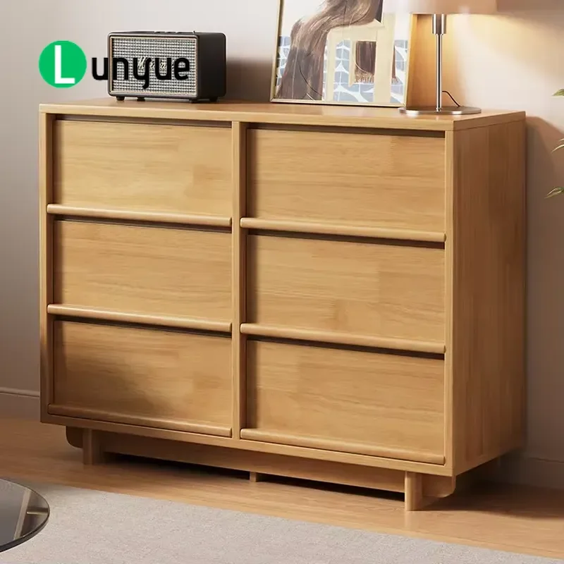 Retro Solid Wood Shoe Cabinet Eco Friendly Durable Space Saving Large Capacity Multi Layer Storage Locker For Entrance Living