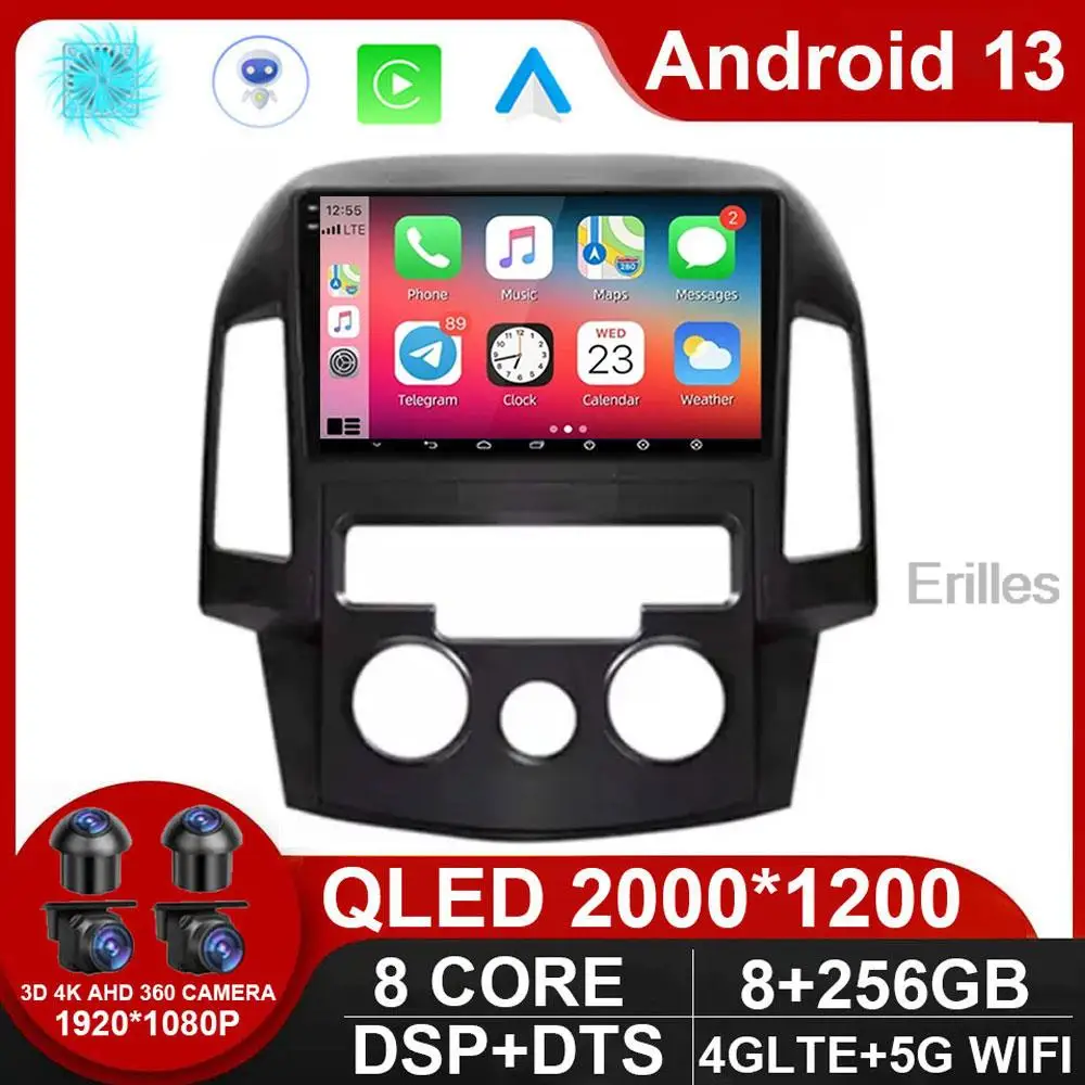 

For Hyundai I30 2006 2007 2008 2009 2010 2011 Car Radio Multimedia System Navigator GPS Stereo Auto Android 13 No 2 Din DVD