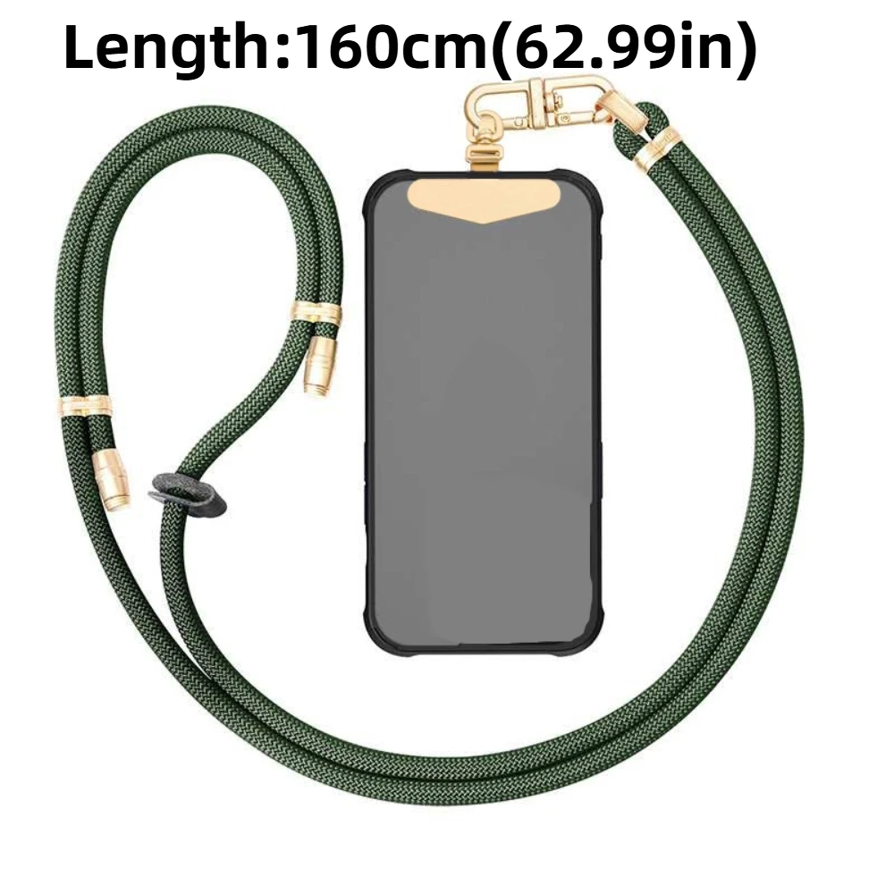 قابل للتعديل الهاتف المحمول الحبل طويل الرقبة معلقة Crossbody حزام الهاتف مشبك معدني انفصال سلسلة هواتف المحمول الرجال النساء
