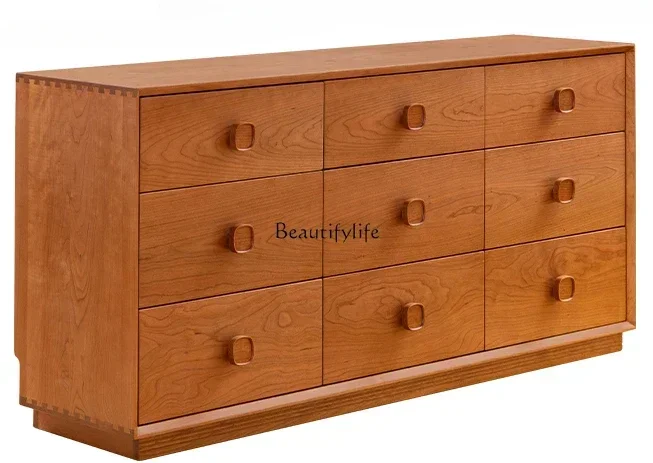 

23Bedroom Solid Wood Chest of Drawer Living Room Wall Storage Cherrywood Storage CabinetL