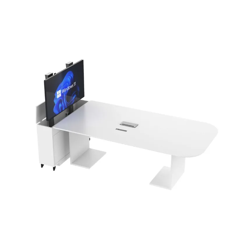 Interactive Student Desk for Smart Classroom Max 65 Inch Elevating Hidden Display Dual Motor Lifting Educational Equipment