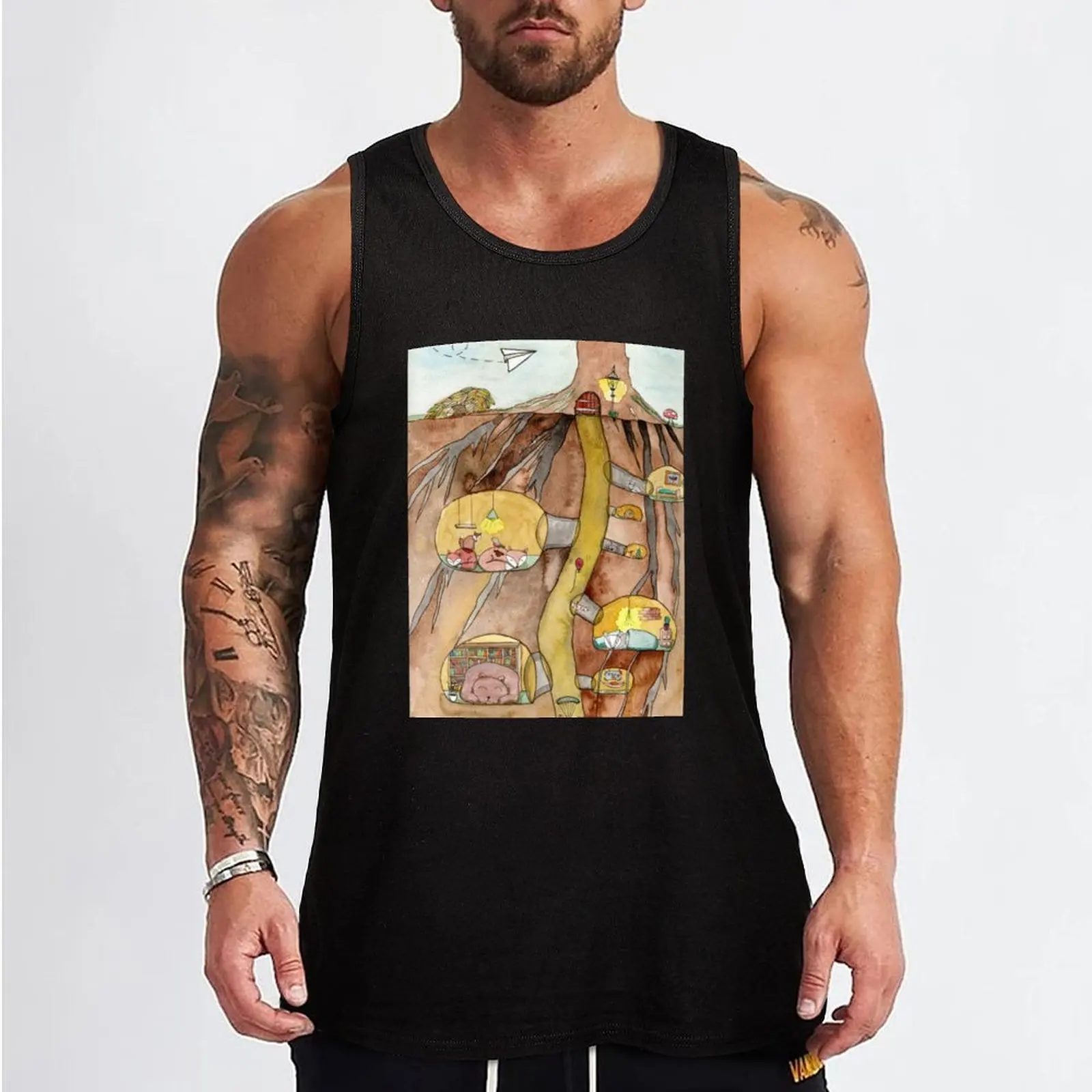 Under the Earth - The Secret Life of Forest Animals Tank Top sleeveless tshirts for men t-shirts for men muscle t-shirt