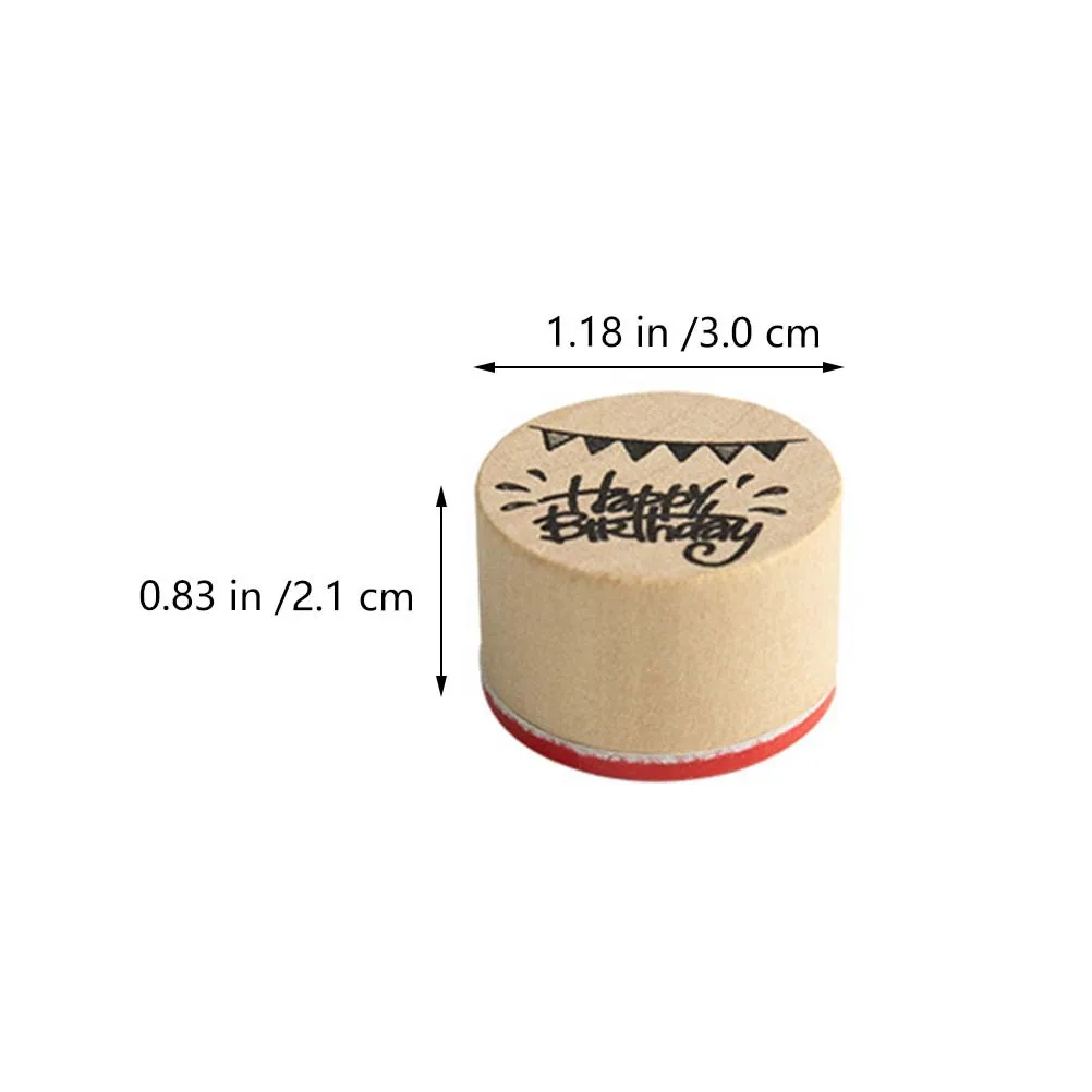 6 pçs criativo festa selos selo de madeira cores sortidas para diário planejador artesanal estilo vintage diy arte