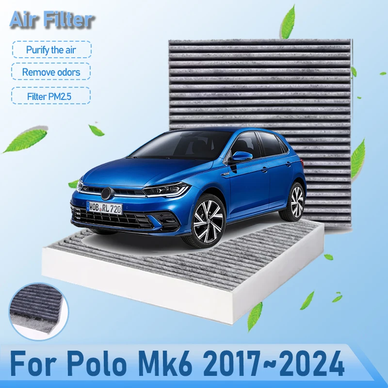 

Car Cabin Filter For Volkswagen VW Polo Mk6 2017~2024 AW BZ Engine Activated Conditioner Air Filter Grid Purifier Accessories